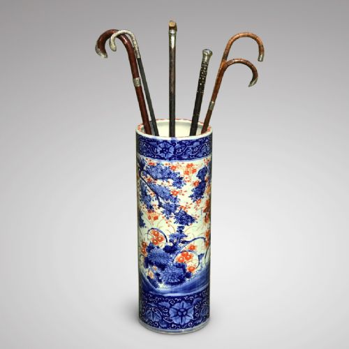 Superb Meiji Period Japanese Porcelain Stick Stand