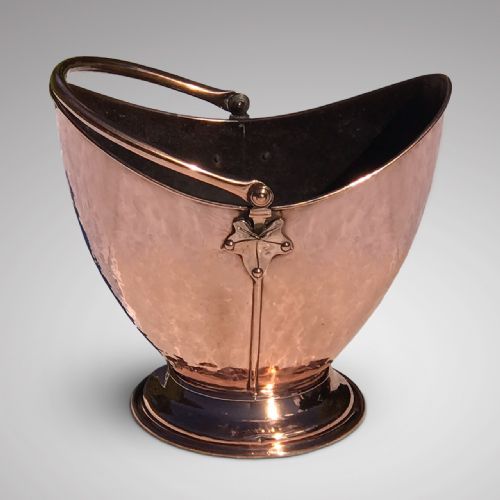 A Superb William IV Copper Coal Scuttle