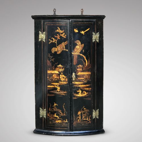 Early 18th Century Chinoiserie Corner Cupboard