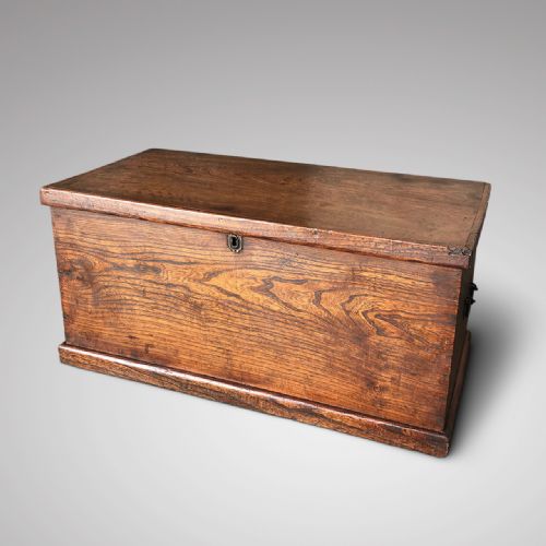 19th Century Elm Blanket Box