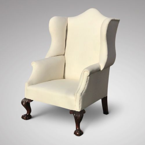 George III Camel Back Winged Armchair