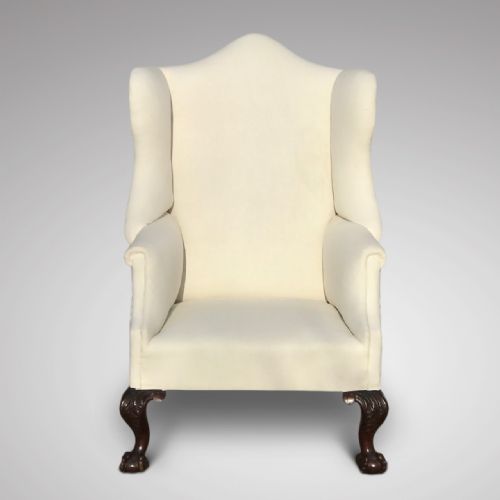 fig 1. George III Camel Back Winged Armchair