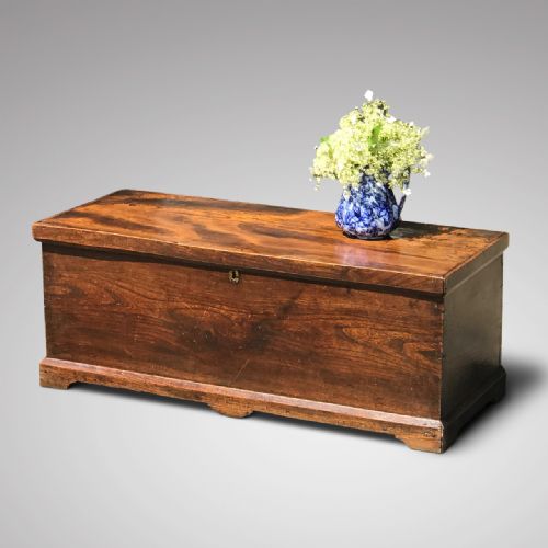 Early 19th Century Elm Blanket Box