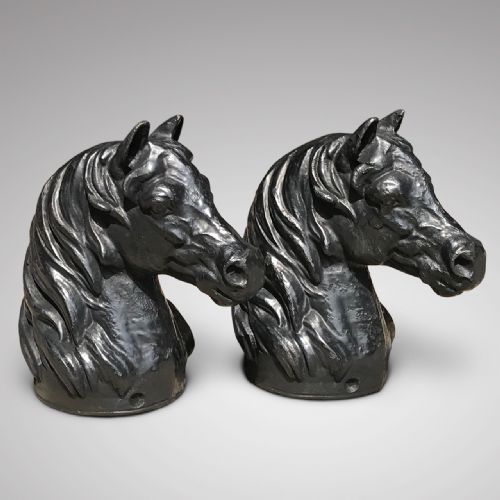 A Pair of Victorian Cast Iron Horse Tethers