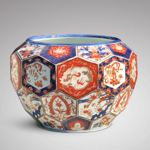 Large Meiji Period Hexagonal Jardiniere