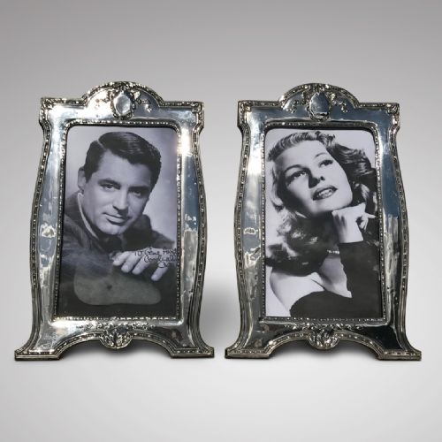 Large Pair of George V Silver Photograph Frames