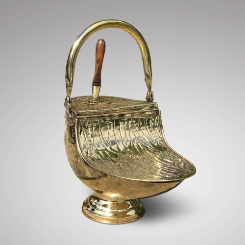 19TH CENTURY BRASS COAL SCUTTLE - ADDITIONAL PHOTO 1