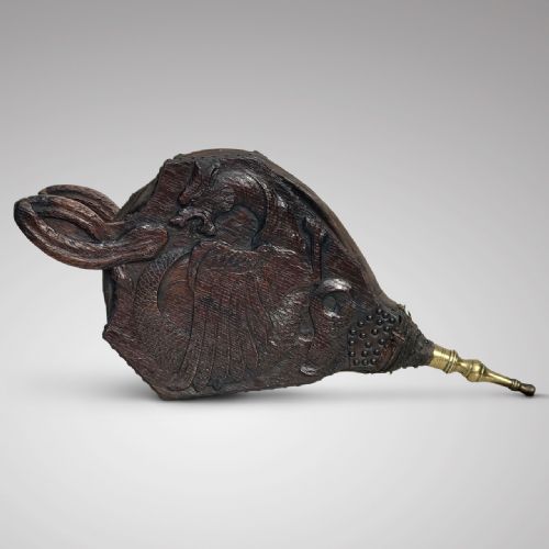 19th Century Carved Oak Bellows