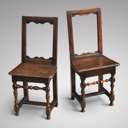 Two 18th Century Oak Lorraine Chairs