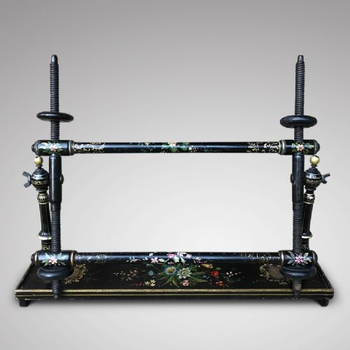 Victorian Japanned & Painted Embroidery Frame