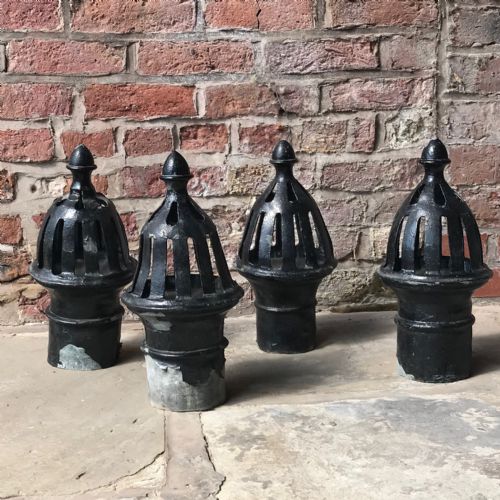 Set of 4 19th Century Lead Air Vents/finials