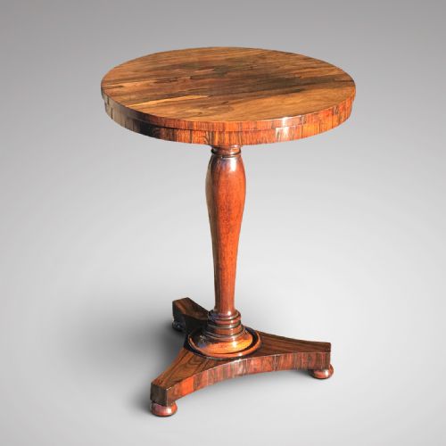 William IV Rosewood Circular Tilt Top Lamp Table