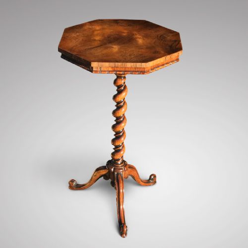 19th Century Rosewood Octagonal Lamp Table