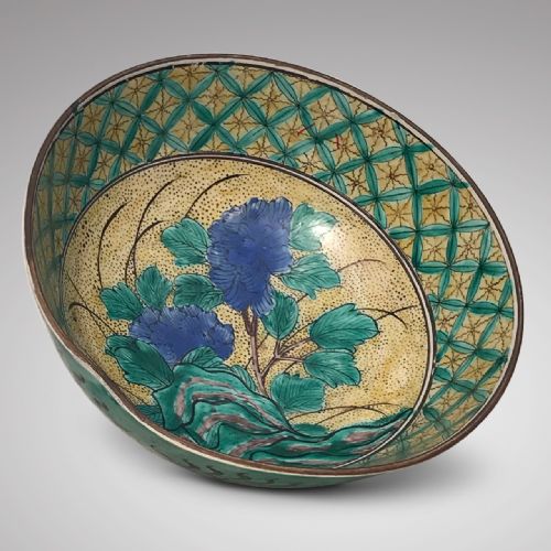Antique Japanese Polychrome Bowl