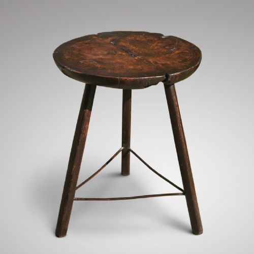 Early 19th Century Welsh Oak Cricket Table