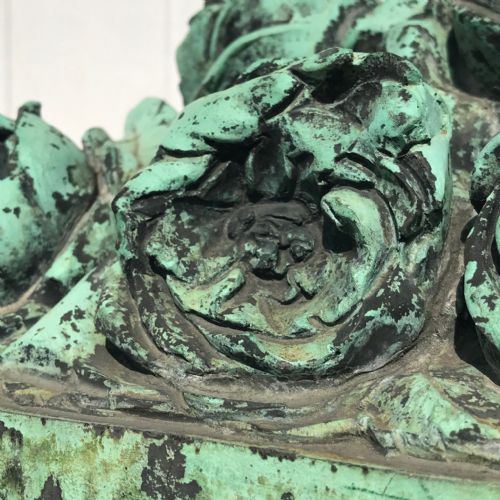 19TH CENTURY BRONZE SCULPTURE OF VASE OF ROSES - ADDITIONAL PHOTO 6