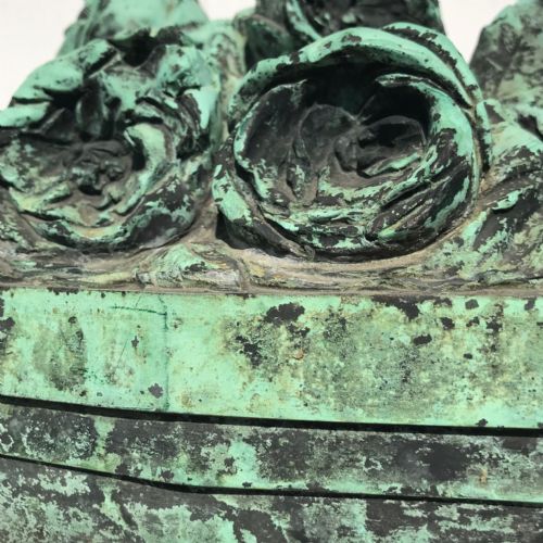 19TH CENTURY BRONZE SCULPTURE OF VASE OF ROSES - ADDITIONAL PHOTO 7