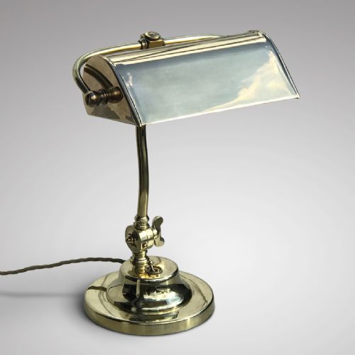 1920'S Adjustable Brass Desk Lamp