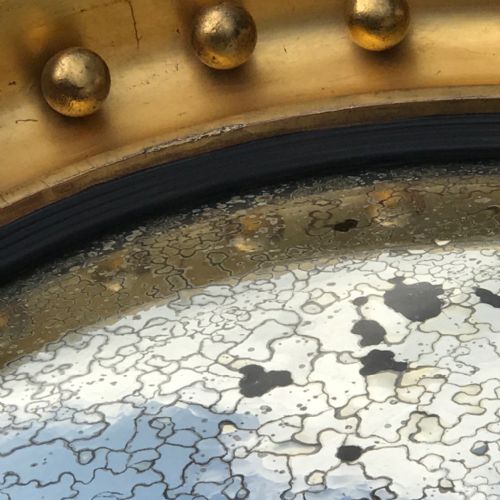 REGENCY CARVED GILTWOOD CONVEX MIRROR - ADDITIONAL PHOTO 9