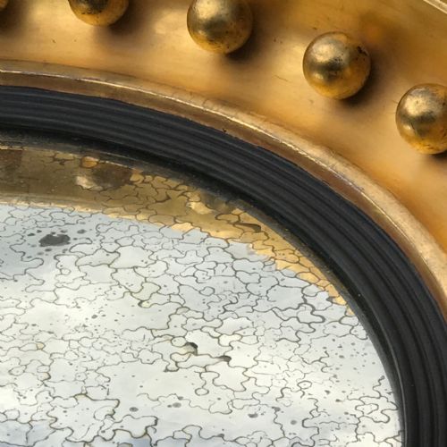 REGENCY CARVED GILTWOOD CONVEX MIRROR - ADDITIONAL PHOTO 10