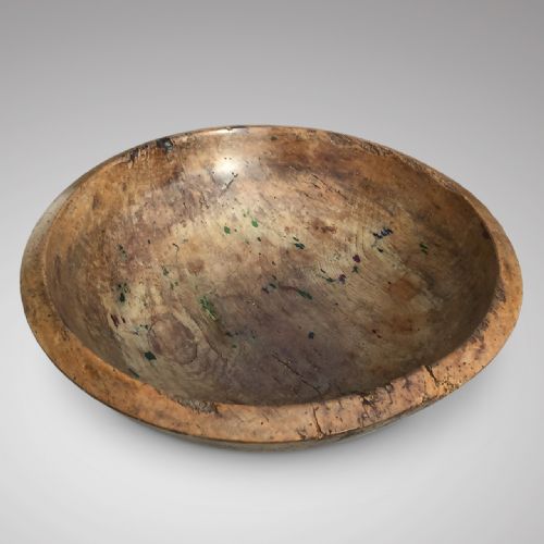 Large 19th Century Dairy Bowl