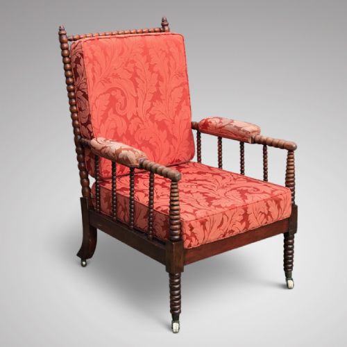 William IV Mahogany Bobbin Turned Armchair