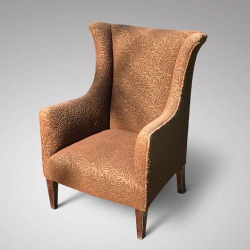 Edwardian Winged Armchair for Reupholstering
