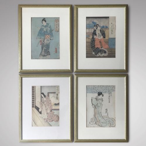 Set of Four 19th Century Japanese Woodblock Prints