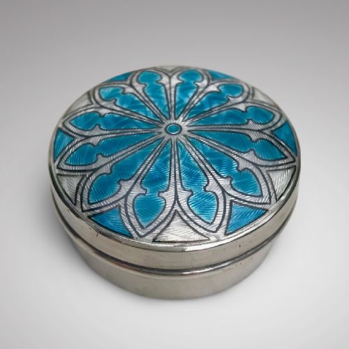 Silver & Enamel Pill Box by Lawrence Emanuel