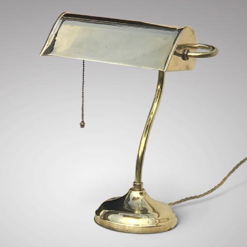 Early 20th Century Brass Desk Lamp