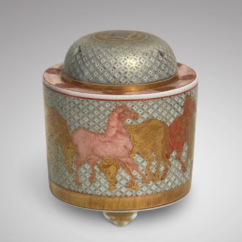 Late 19th Century Japanese Enamelled & Gilded Porcelain Censer