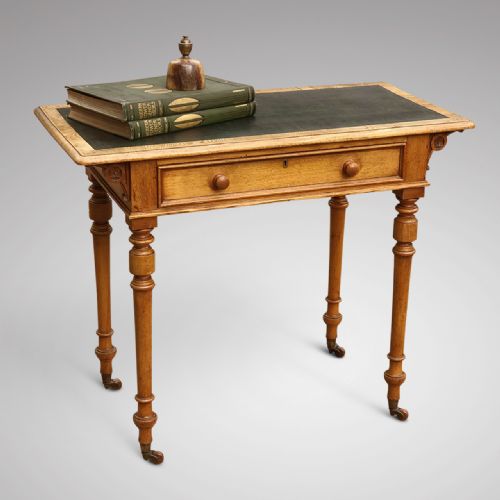 fig 1. Aesthetic Movement Ash Writing Table by Robson & Son