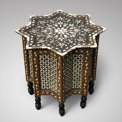 Early 20th Century Ottoman Occasional Table with Mother of Pearl Inlay