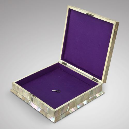 fig 1. 19th Century Mother of Pearl Jewellery Box