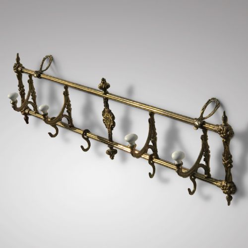 Victorian Gilt Metal Coat Rack