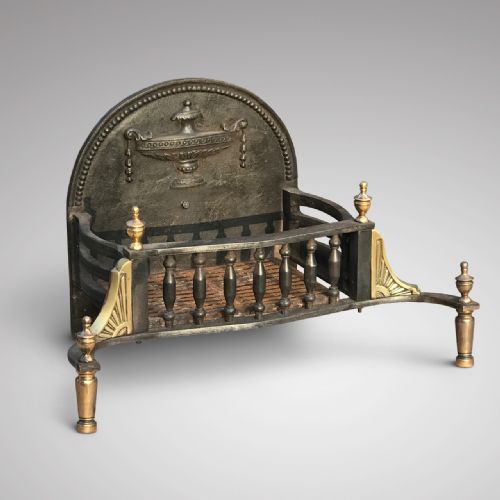 fig 1. Antique Iron & Brass Fire Basket
