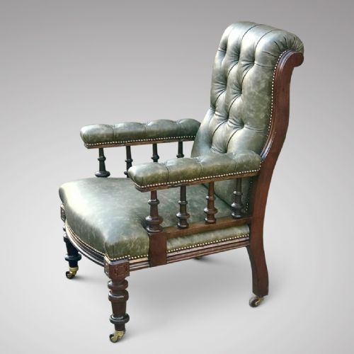 fig 1. 19th Century Leather Library Chair
