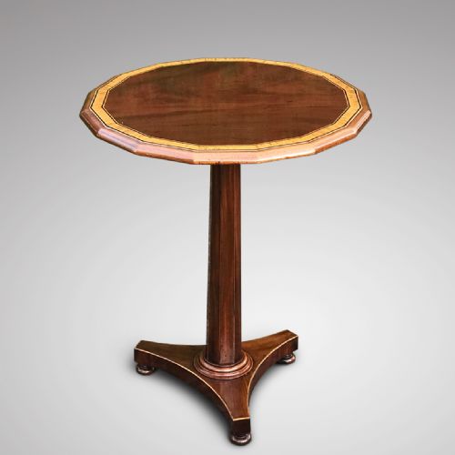 William IV Cross Banded Tilt Top Wine Table