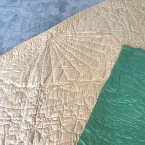 fig 1. 19th Century Hand Stitched Reversible Durham Quilt
