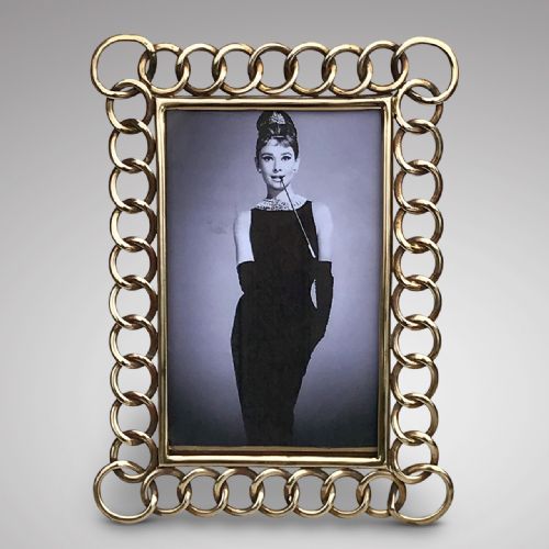 Victirian Brass Chain Link Photograph Frame