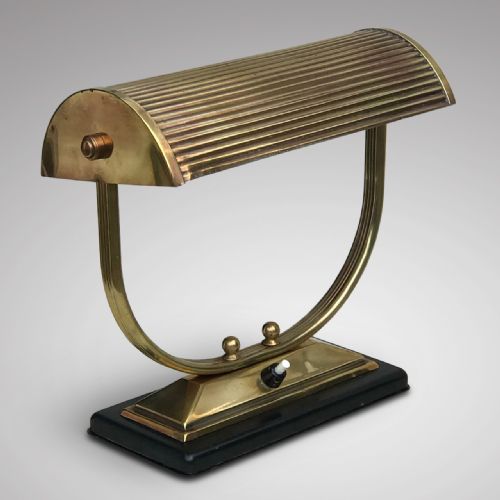 Art Deco Brass Desk Lamp