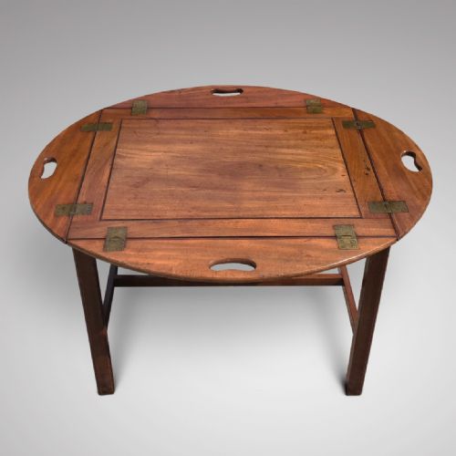 Georgian Mahogany Butlers Tray on Stand