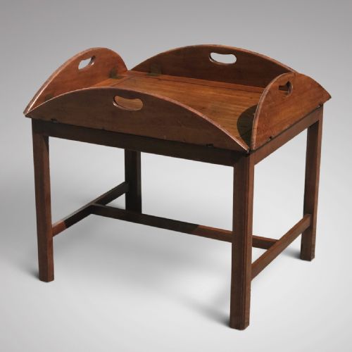 fig 1. Georgian Mahogany Butlers Tray on Stand