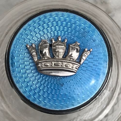 GLASS SILVER ENAMEL TOPPED SCENT BOTTLE - ADDITIONAL PHOTO 5