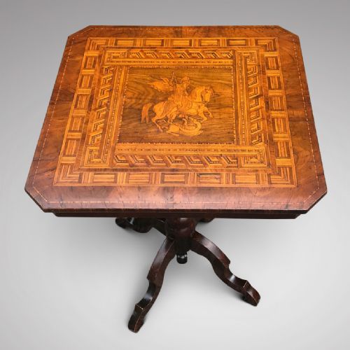fig 1. 19th Century Inlaid Pedestal Table