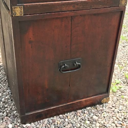 GEORGE III MAHOGANY CLERK'S CAMPAIGN DESK - ADDITIONAL PHOTO 6