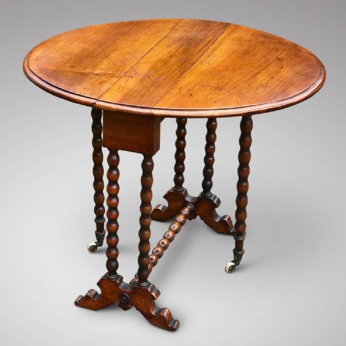 Victorian Baby Sutherland Table on Bobbin Turned Supports