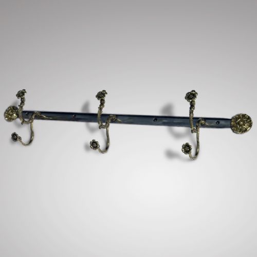 fig 1. 19th Century Brass & Polished Steel Hat & Coat RaCK