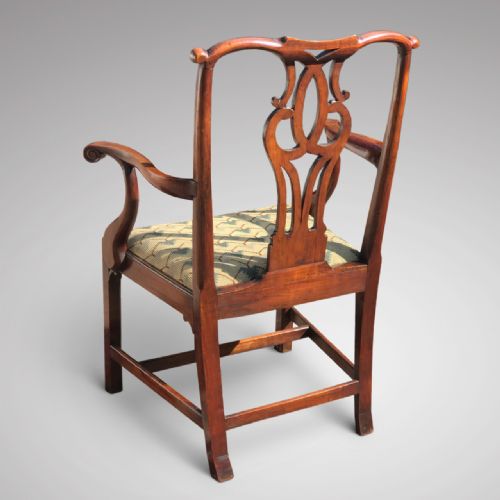 fig 2. 18th Century Cherry wood Open Armchair