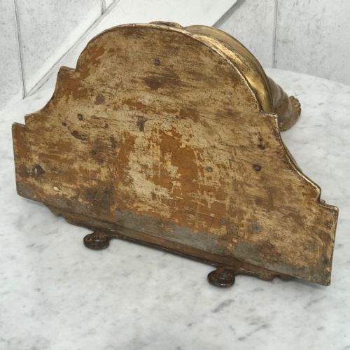PAIR OF 19TH CENTURY ITALIAN CARVED LIMEWOOD GILT WALL BRACKETS - ADDITIONAL PHOTO 6